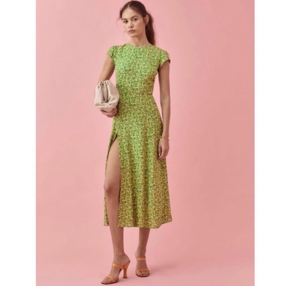 Reformation Gavin Green Midi Dress